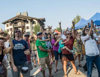 People enjoying Brewfest near lake tahoe