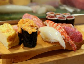 sushi on a plate