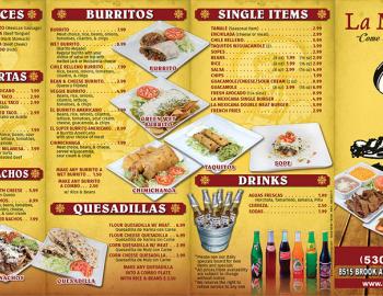 le mexicana menu