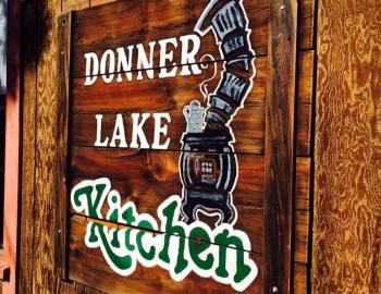 sign at front of donner lake kitchen