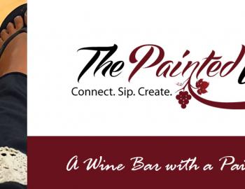 The painted wine logo