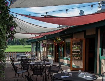 outdoor dining area