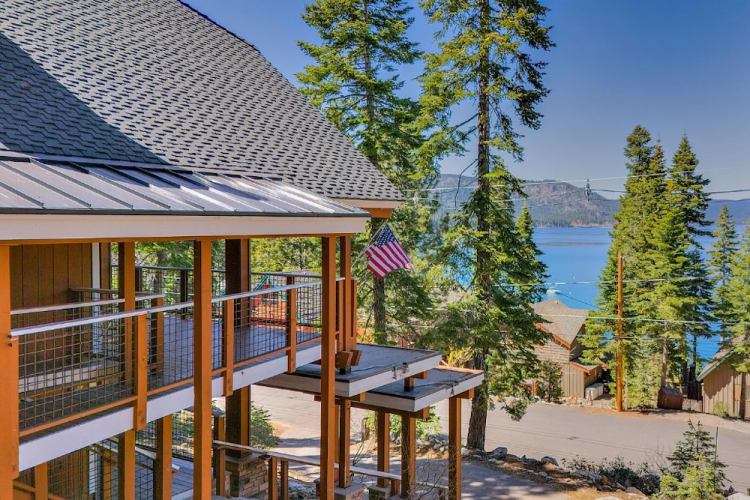 tahoe vacation rental with view of the water