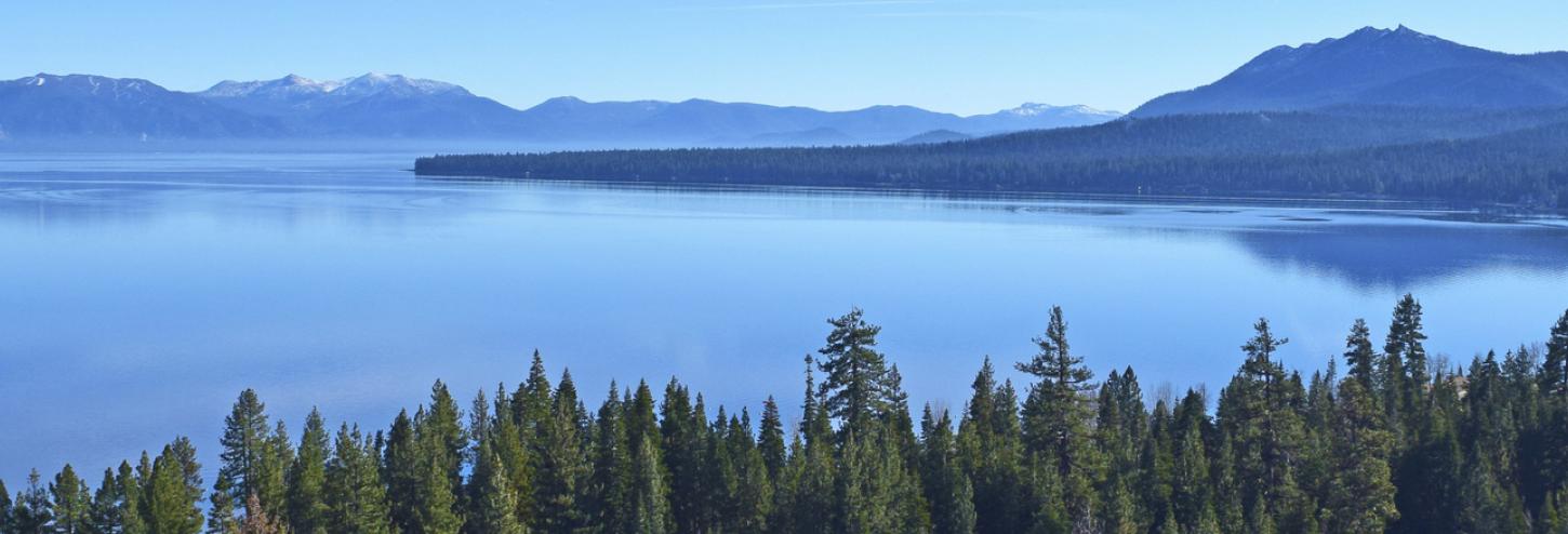 View of North Lake Tahoe Mountains 