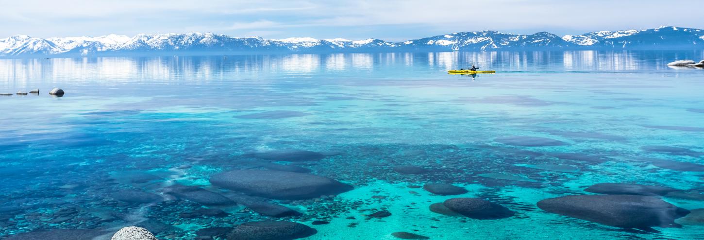 View of clear Lake Tahoe Waters