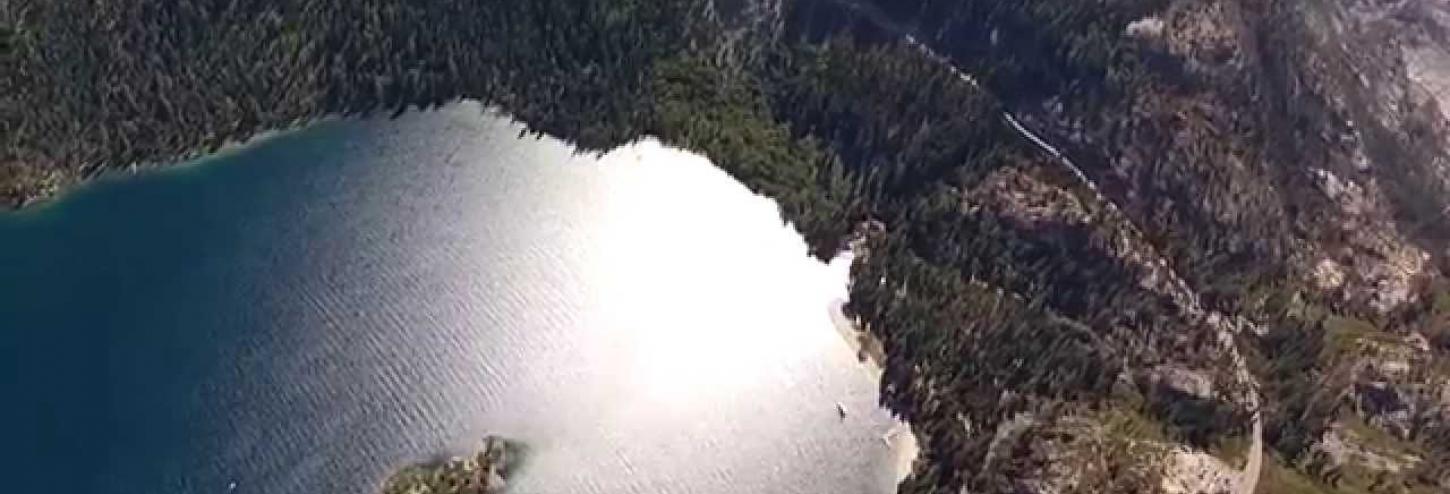 view of emerald bay tea island from the air