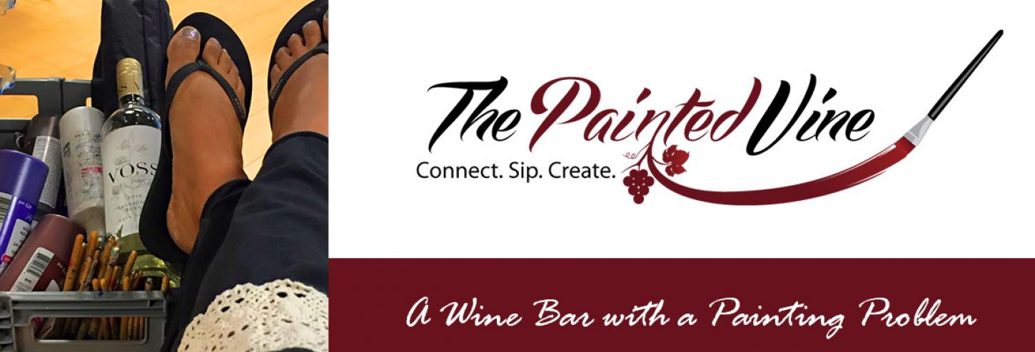 The painted wine logo