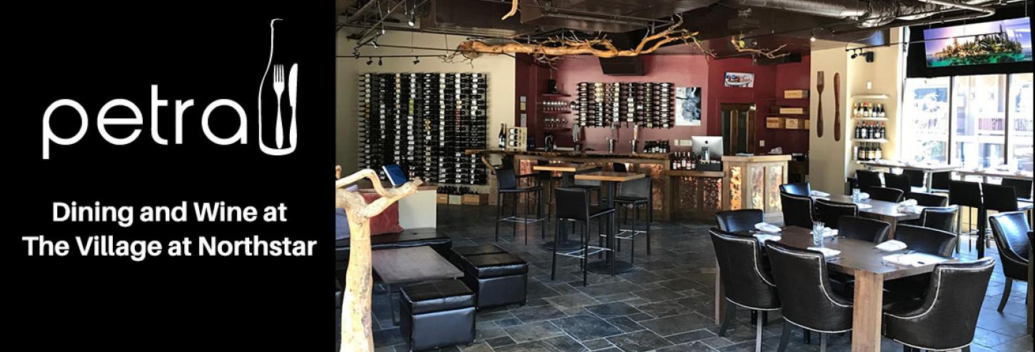 interior of wine bar with tables and chairs