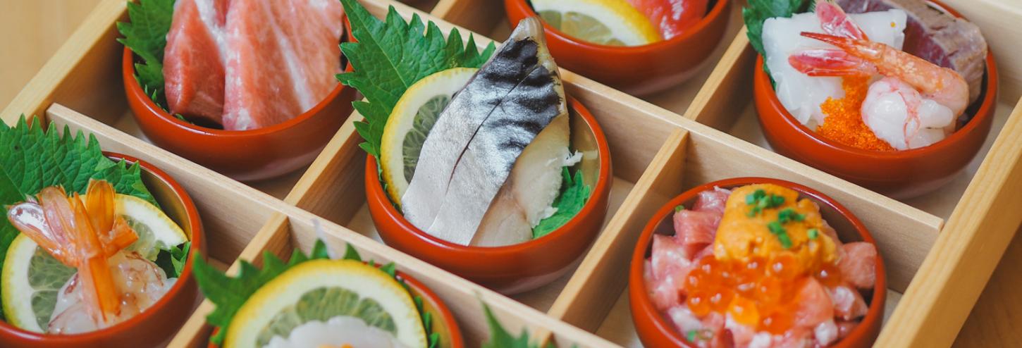 Sushi pieces