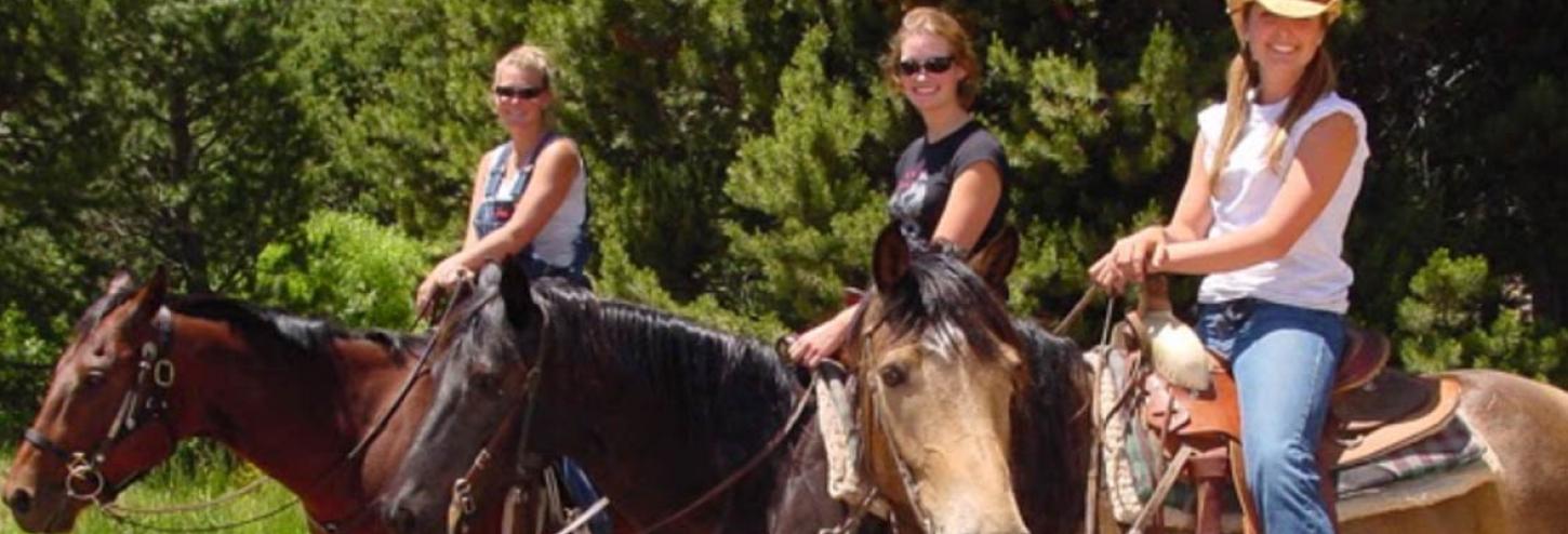 two people on horses