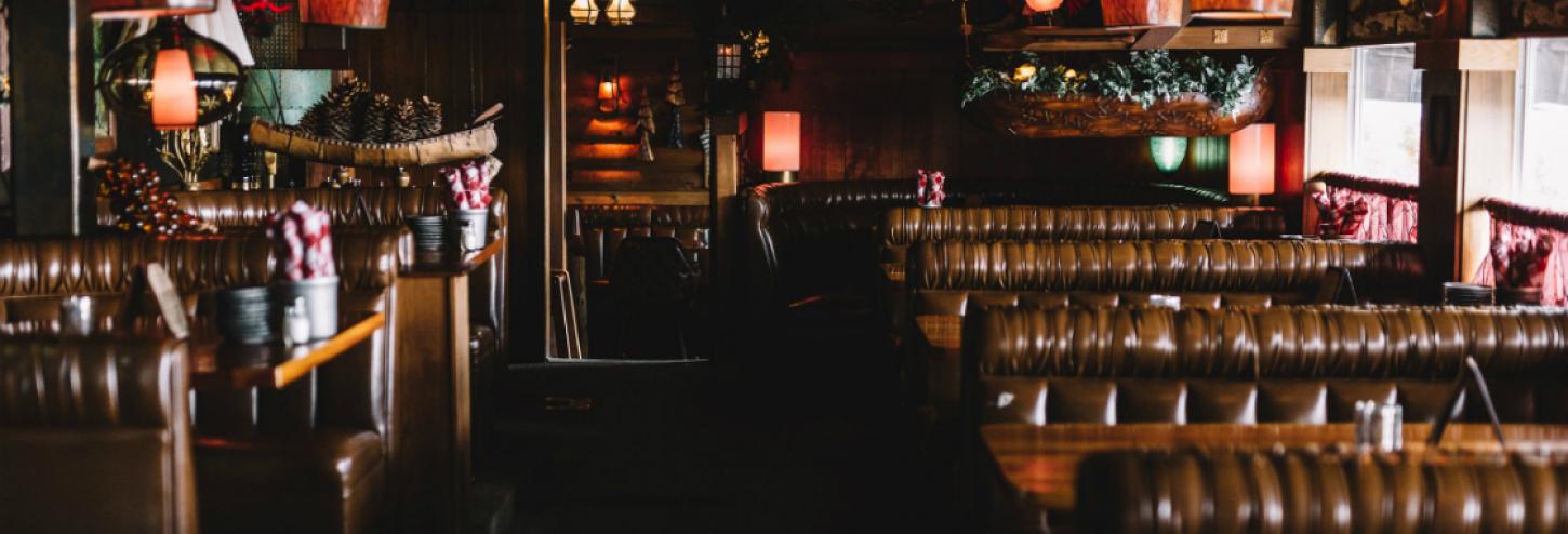 interior view of the inside of restaurant