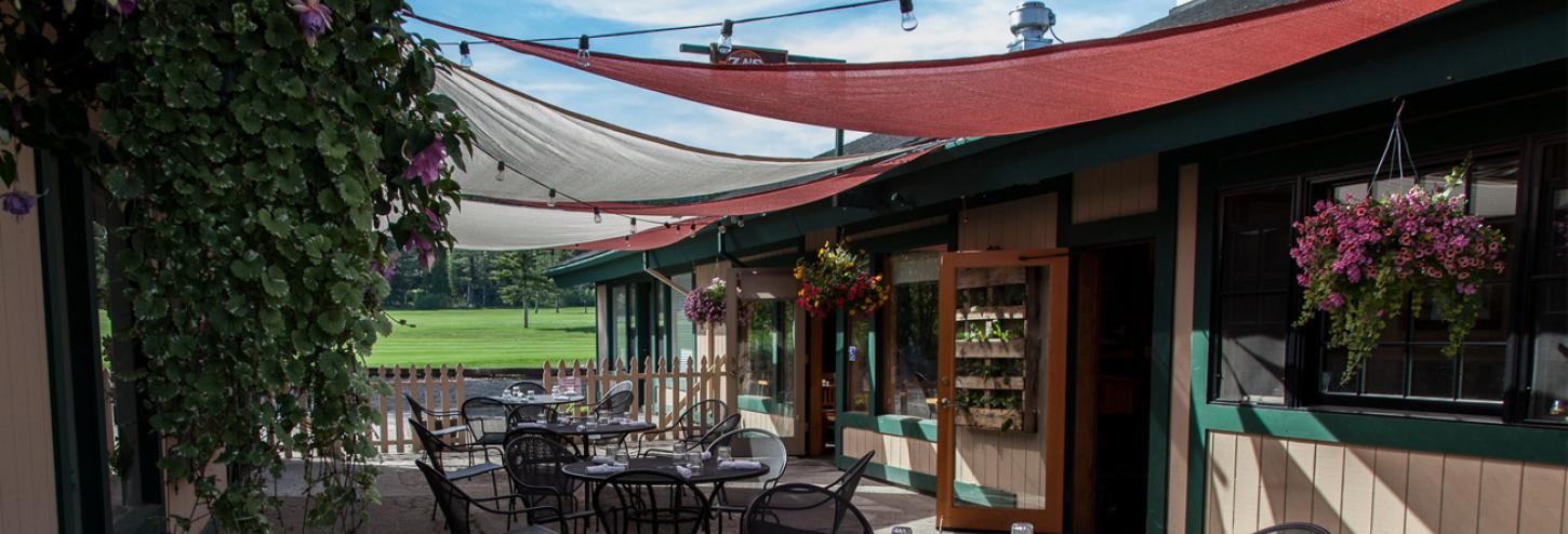 outdoor dining area