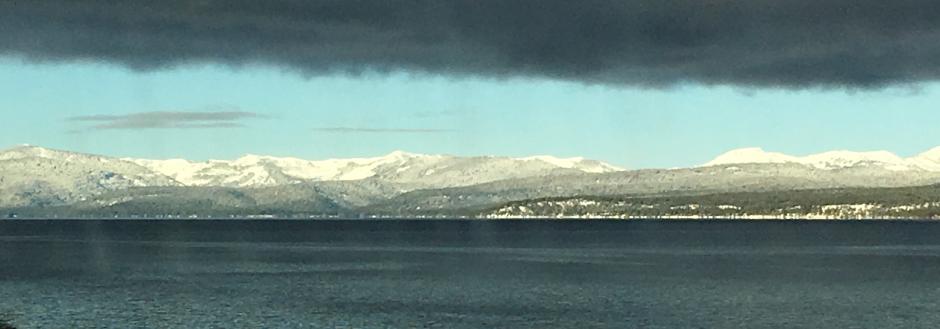 cloudy sky over lake tahoe