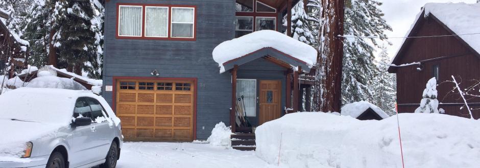 front of house after a snowstorm