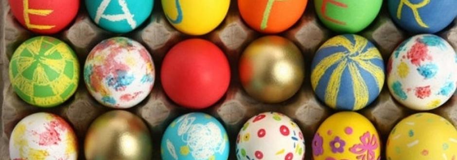 easter events in lake tahoe, colorful easter eggs in crate