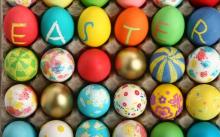 easter events in lake tahoe, colorful easter eggs in crate