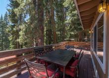 outdoor deck with dining table