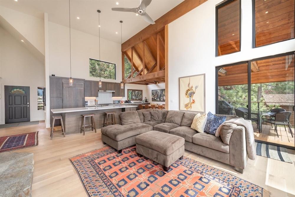 Living room view of a Lake Tahoe rental